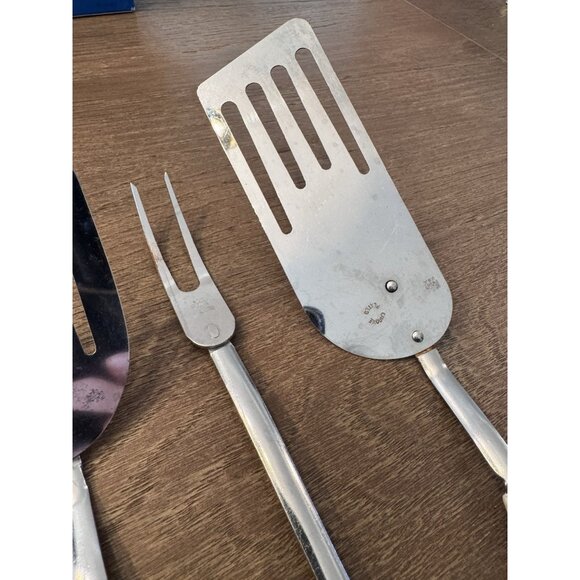 VTG Foley Ekco USA Serving Fork Spatula Utensil Chrome Plated Spice Of Life - Picture 5 of 11